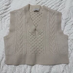 Babaton Cream Cable Knit Vest
